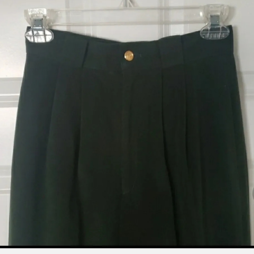 VINTAGE MICROSUEDE PANT SUIT IN MOSS GREEN SIZE S - Picture 3 of 9